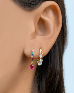 silver huggies earrings