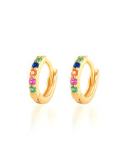 Load image into Gallery viewer, 7mm Baby Rainbow Huggies Gold | Gold Plated 925 Sterling Silver

