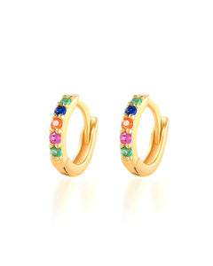 7mm Baby Rainbow Huggies Gold | Gold Plated 925 Sterling Silver