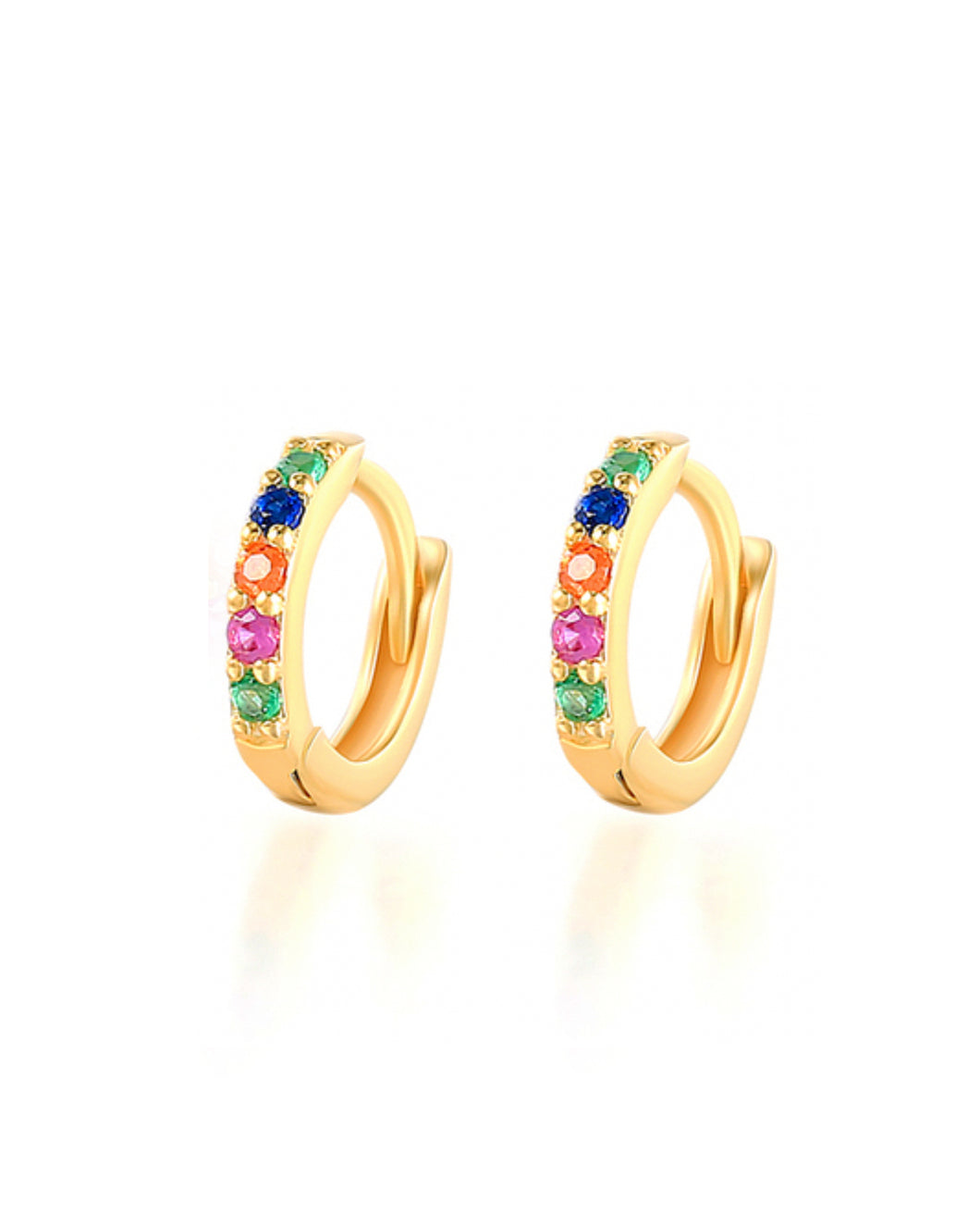 7mm Baby Rainbow Huggies Gold | Gold Plated 925 Sterling Silver